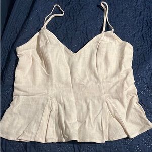 Express linen blend top